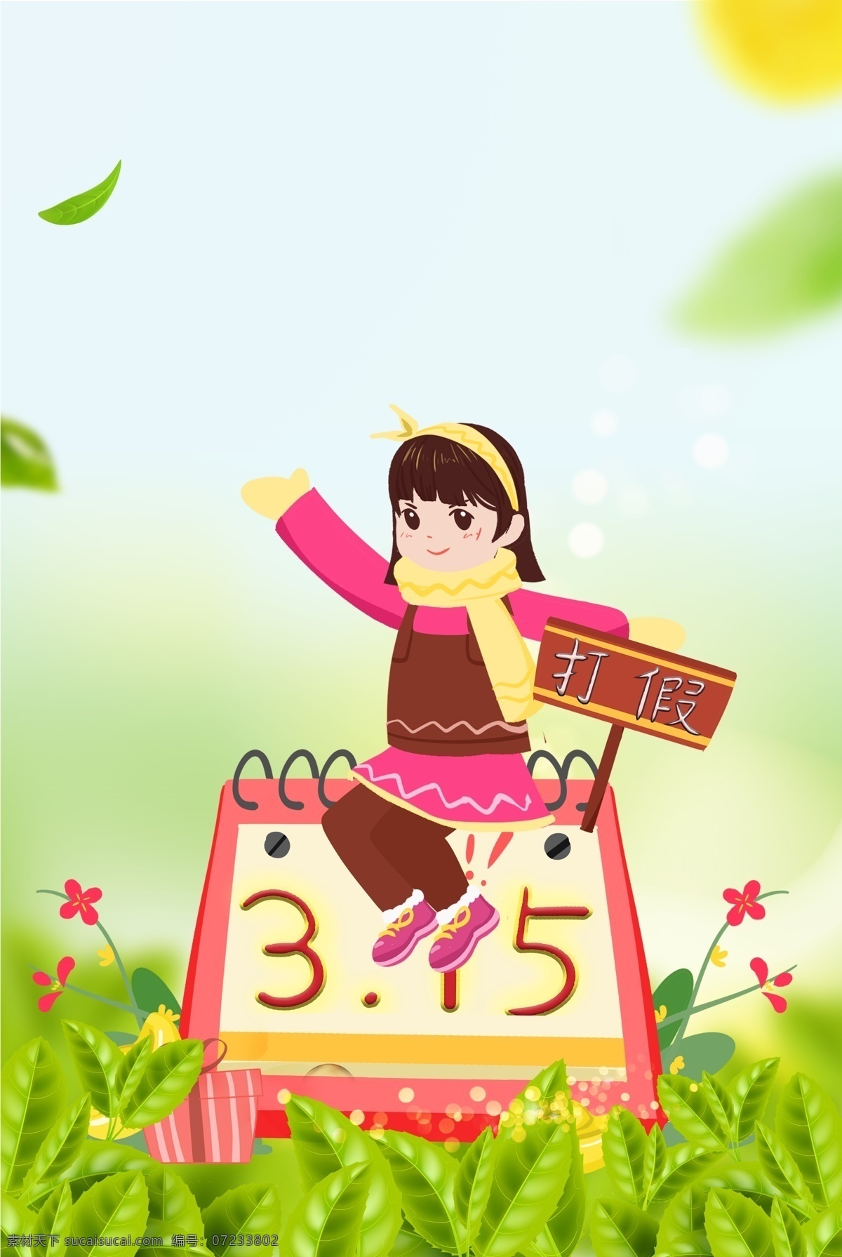 清新 绿色 约 惠 礼 全城 促销 海报 诚信315 315活动 消费者权益日 感恩315 315展板