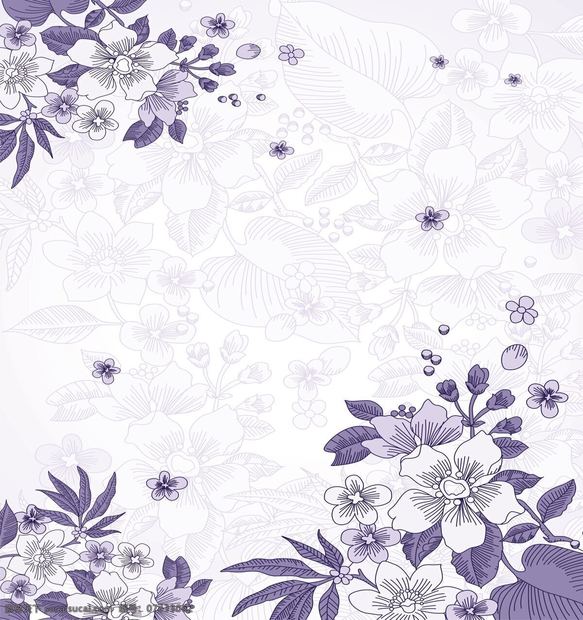 素雅 花朵 室内 移门 创意 画 移门画 蓝色 效果图
