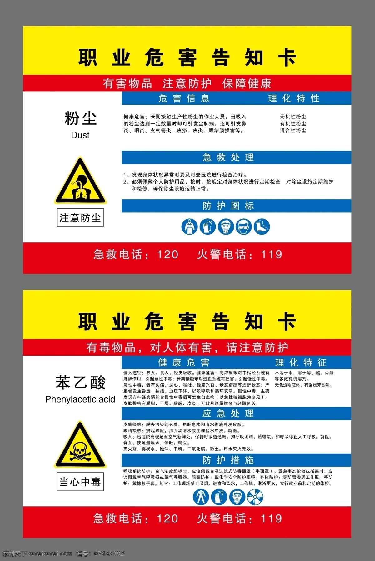 职业 危害 告知 卡 职业危害 危害告知 告知卡 危害告知卡 展板 标志 职业危害防治 粉尘危害 苯乙酸 苯乙酸危害 粉尘 注意防尘 当心中毒 注意防尘标识 当心中毒标识