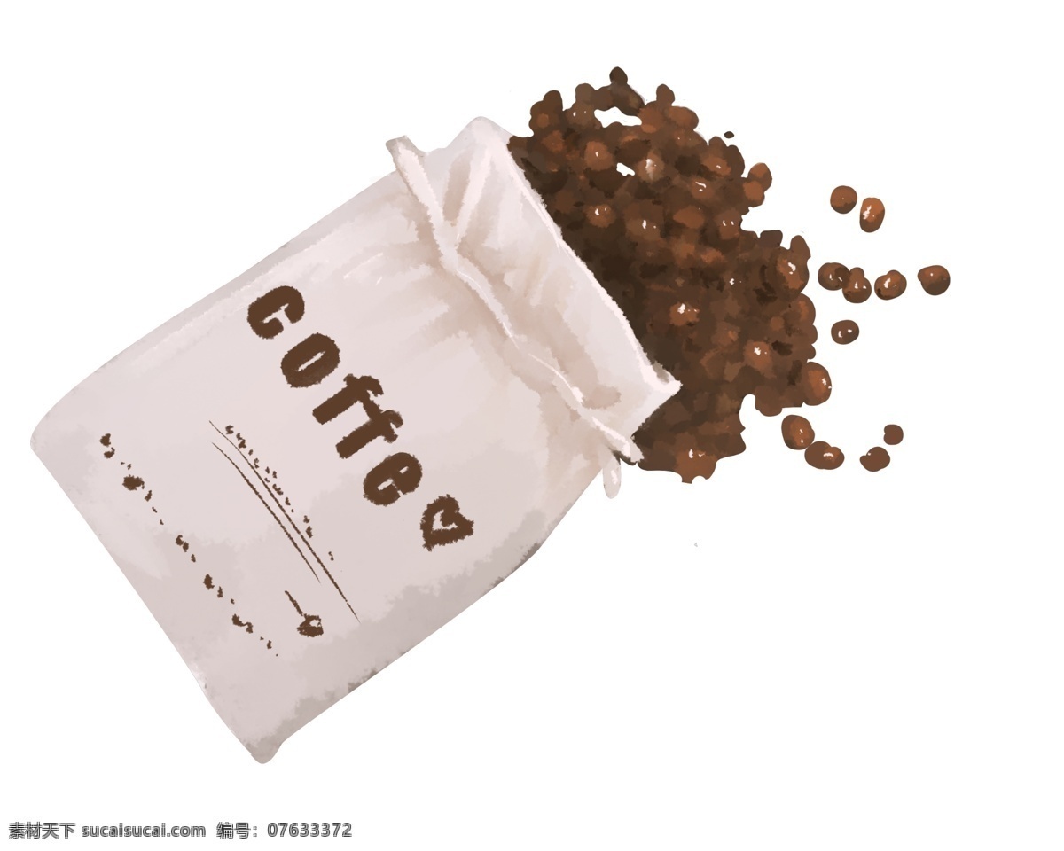 一次性 咖啡 袋 插画 一次性咖啡袋 漂亮的咖啡袋 黑色的咖啡豆 手绘咖啡袋 白色的咖啡袋 黑色的咖啡