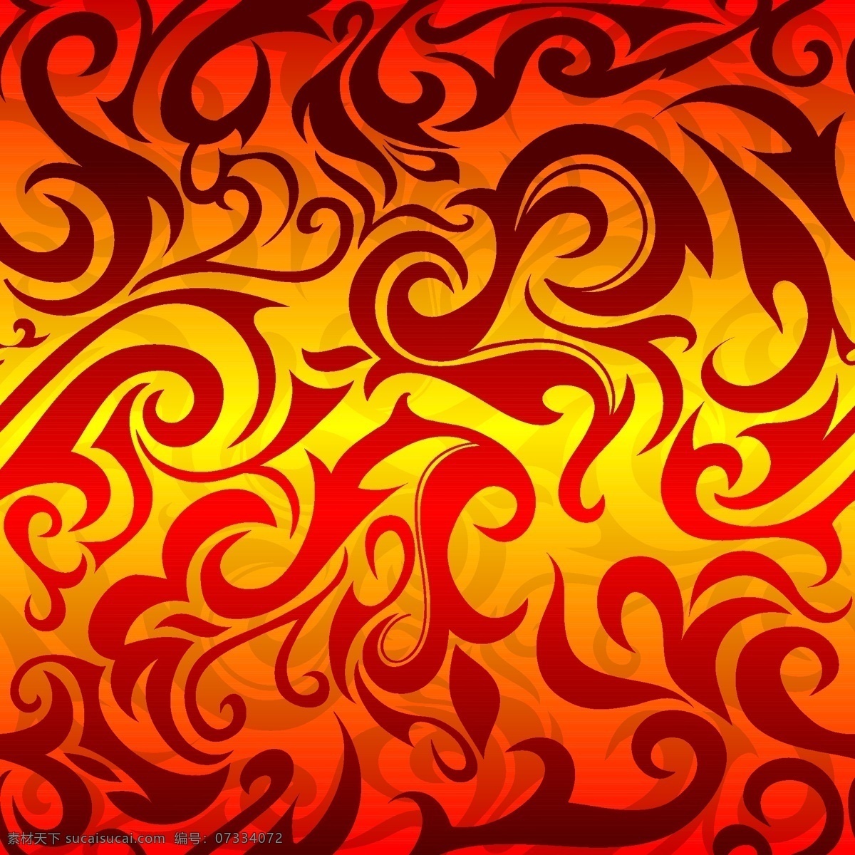 矢量 火焰 纹样 背景 花纹 火苗 火焰图形 形状 形态各异 矢量图 花纹花边