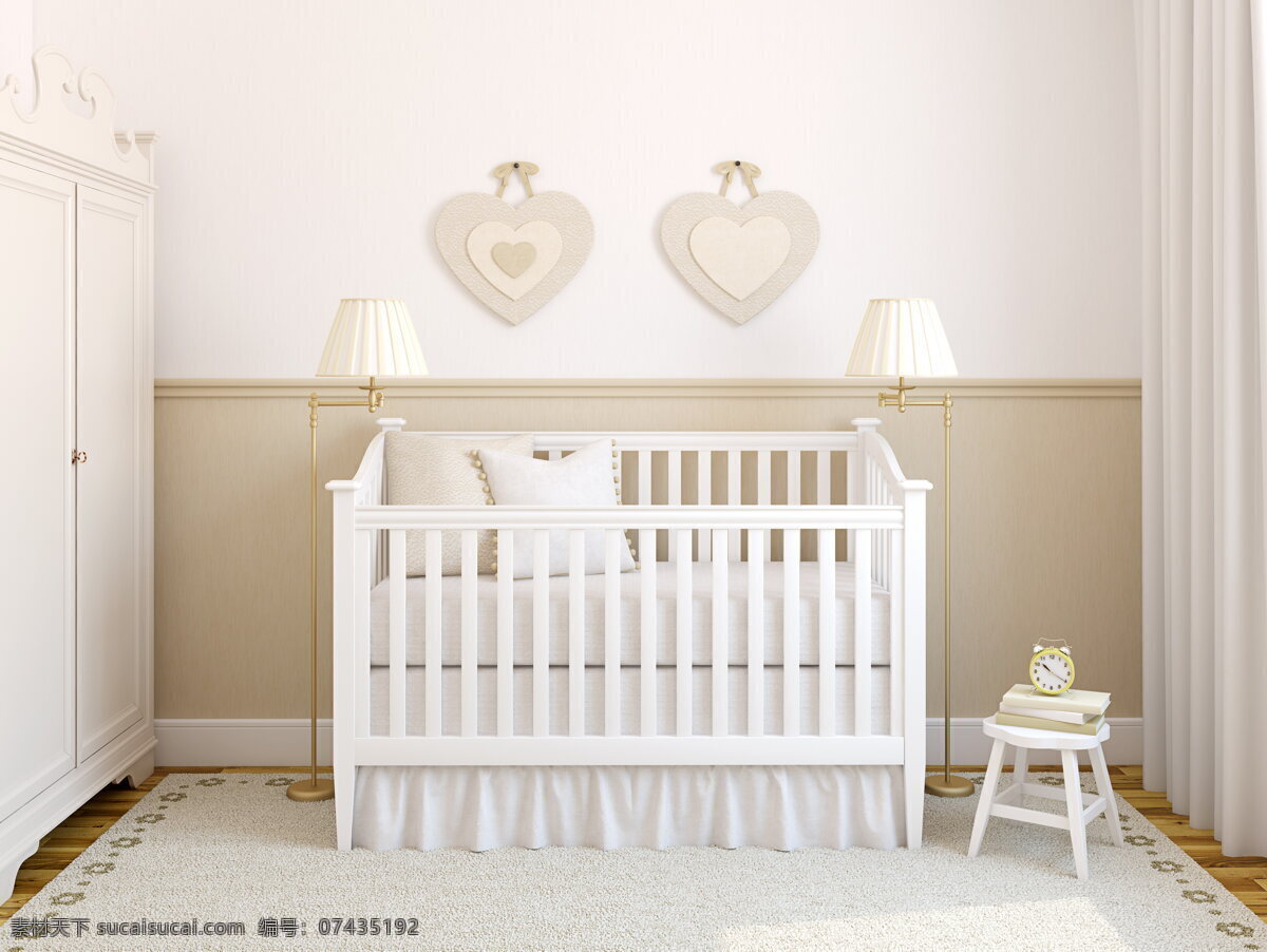 唯美婴儿房 唯美 婴儿房 家居 简洁 简约 白色系 温馨 浪漫 环境设计 室内设计