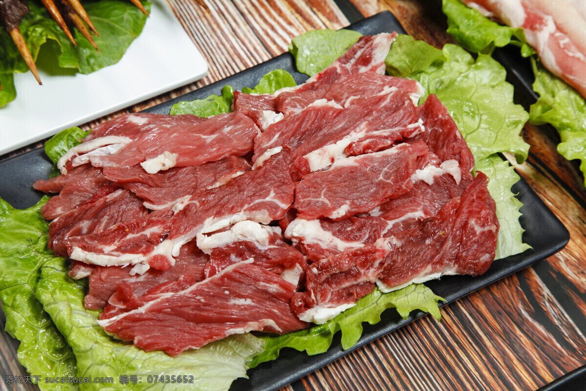新鲜的牛肉 美味 新鲜 牛肉 火锅 菜品 餐饮美食 食物原料