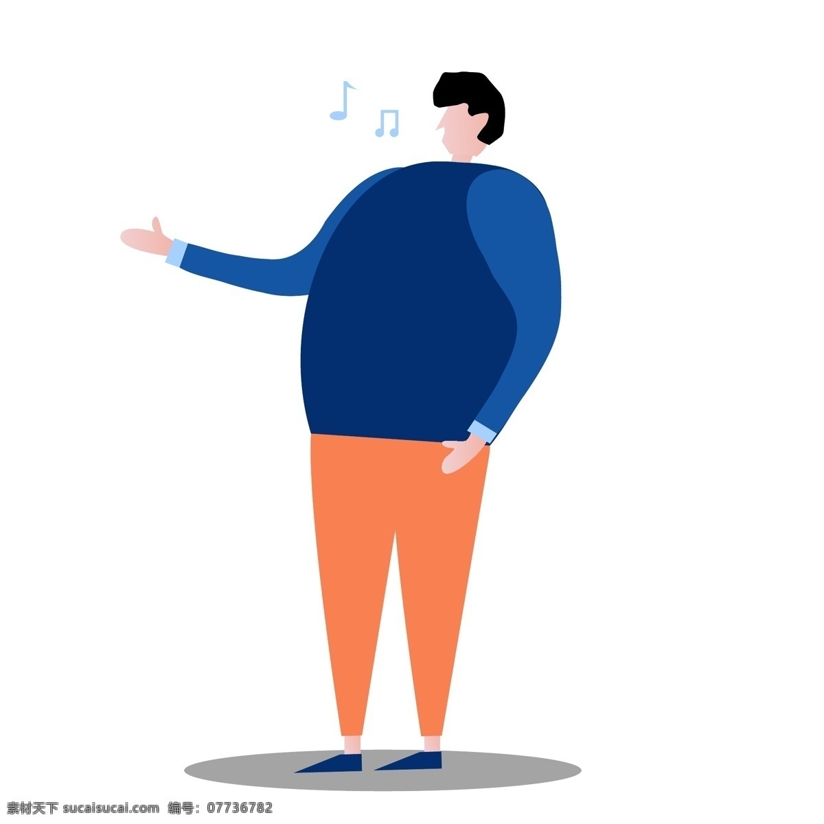 唱歌 男人 矢量图