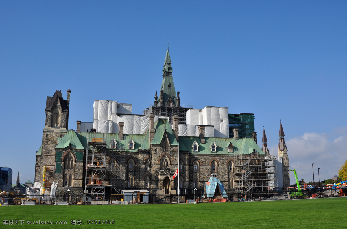加拿大风光 加拿大 渥太华 博物馆 古建筑 古迹 国外旅游 旅游摄影 蓝色