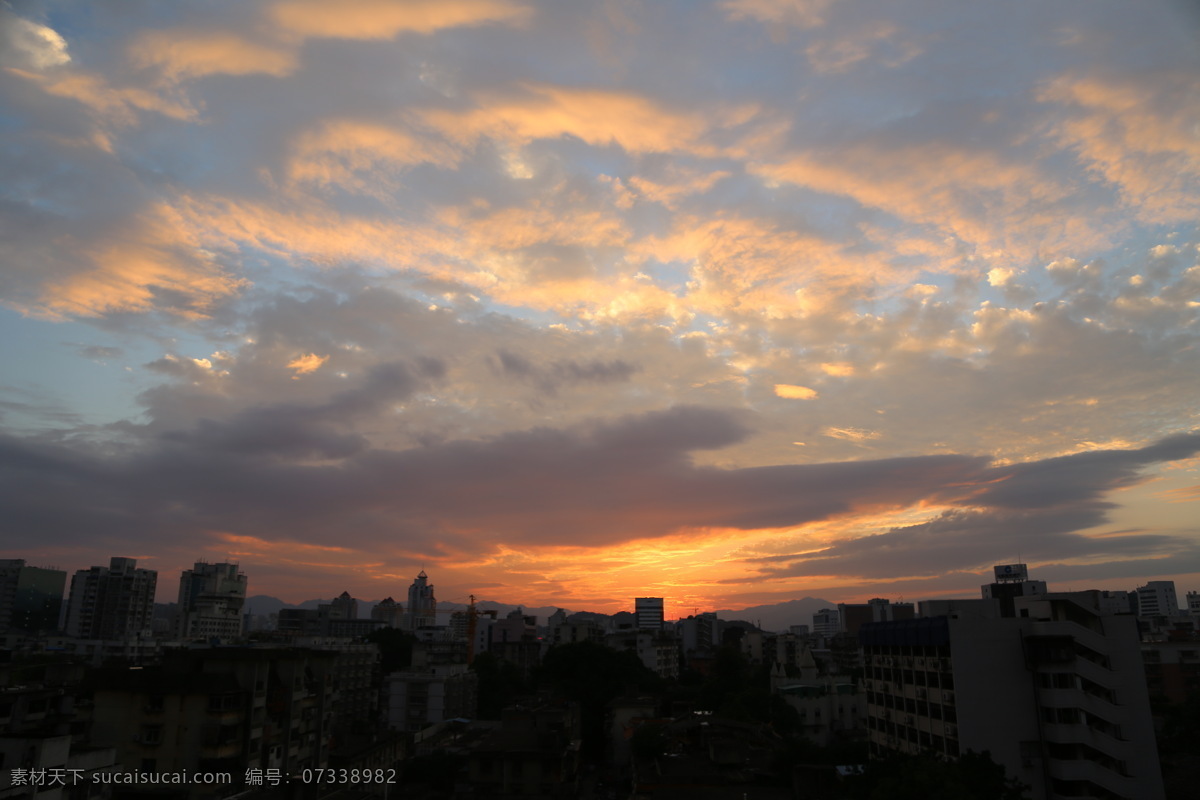 云景 天空 夕阳 日落 黄昏 云 自然景观 自然风景