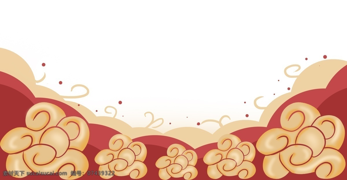 祥云 花纹 云朵 边框 插画 红色底纹 中国风 底纹 喜庆祥云 红色祥云 波浪 水纹 海浪 浪花 祥云底纹 边框插画
