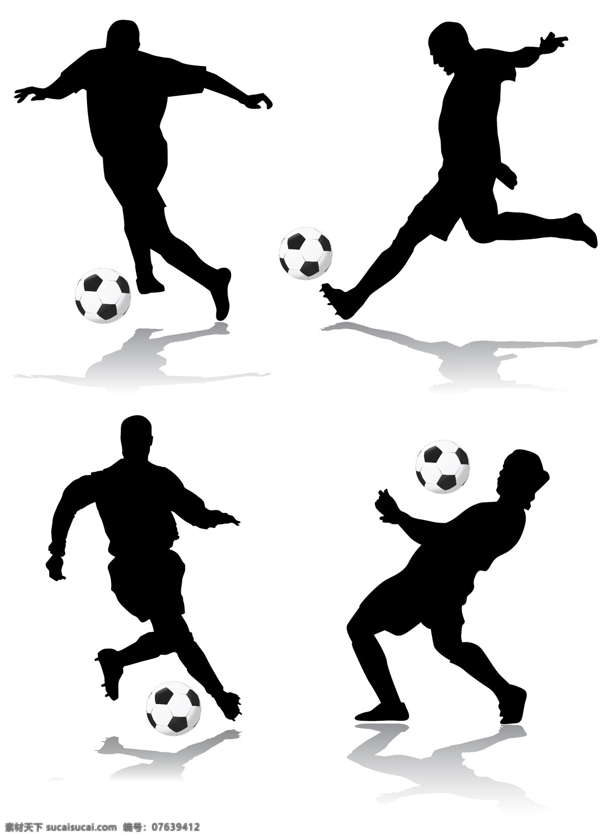 足球 运动 动作 人物 剪影 eps格式 人物剪影 矢量素材 体育运动 运动员 足球运动 矢量 控球 带球 矢量图 矢量人物