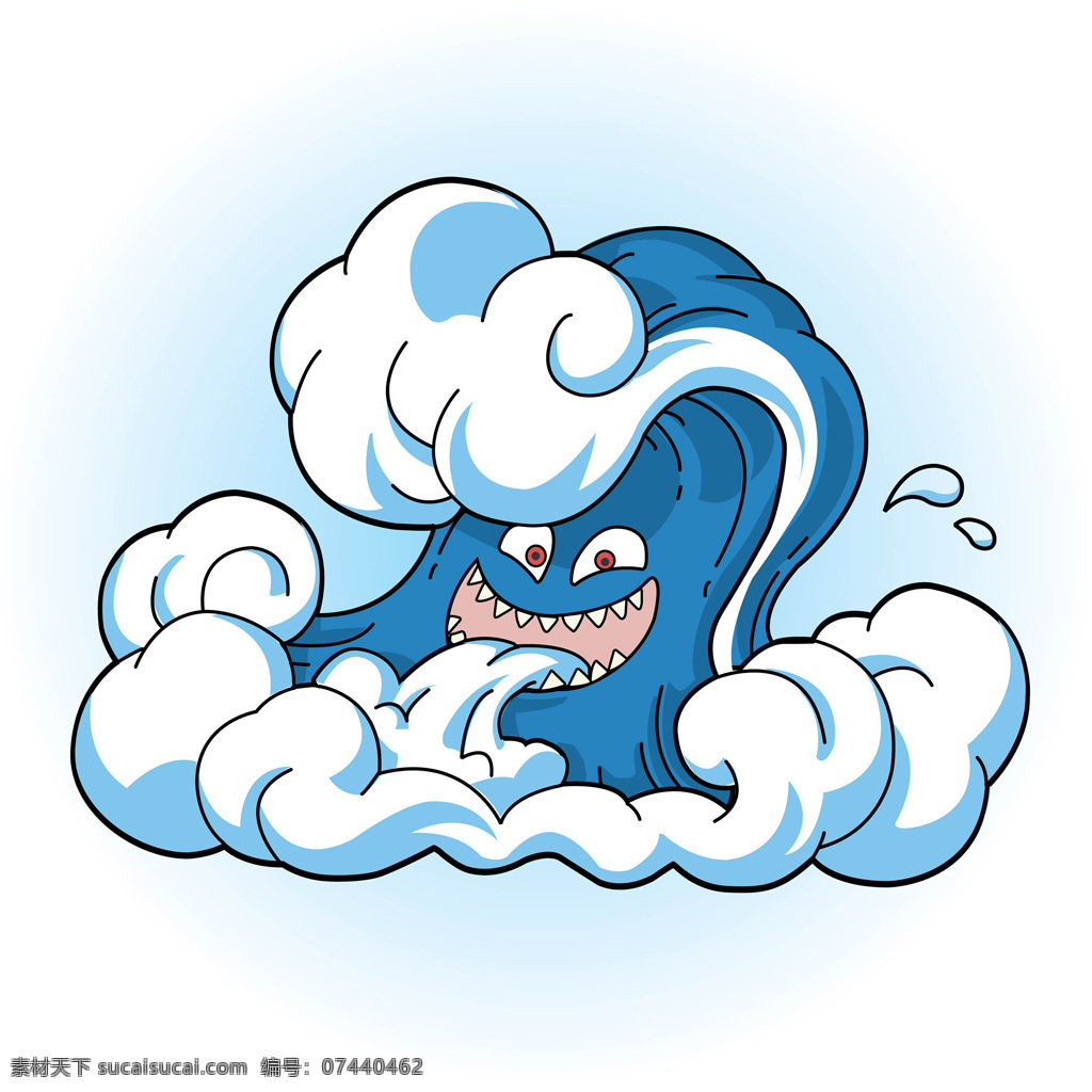 矢量水花 矢量图 蓝色 水花 白色