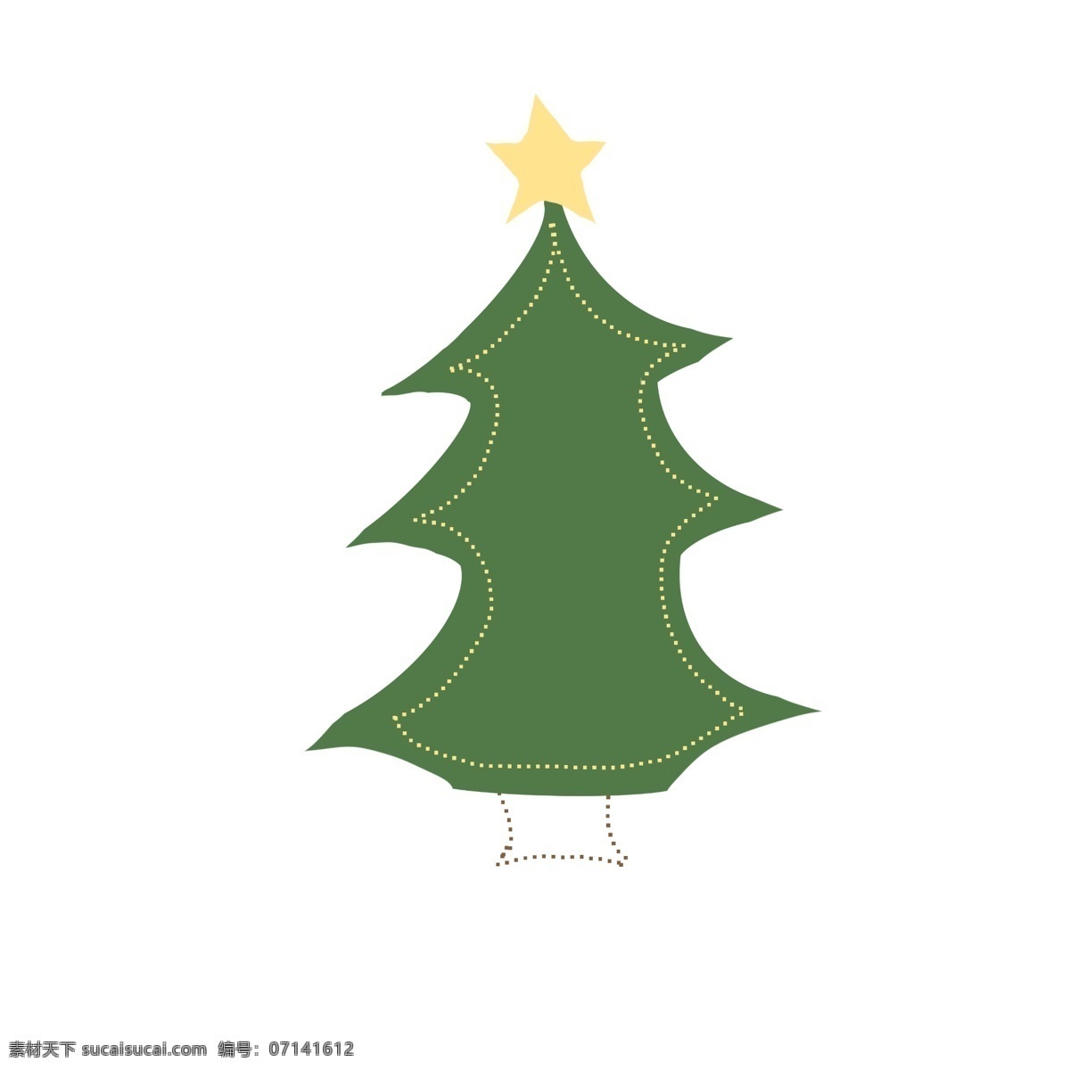 简单 对话框 手绘 圣诞树 可爱 对话款 黄色绿色 简约 框 卡通 圆点 星星 圆形 卡通手绘