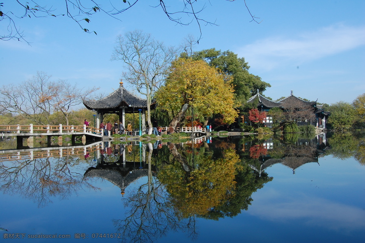 西湖 三潭印月 天 敲 风景名胜 自然景观