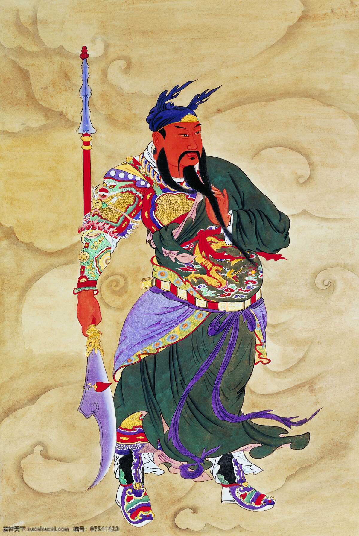古代书画 古画 　 人物 关羽 文化艺术 绘画书法 设计图库