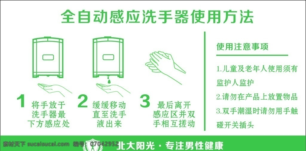 全自动 感应 洗手 器 使用 使用方法 注意事项 感应洗手器 方法 注意 事项 海报 展板 洗手器 使用步骤