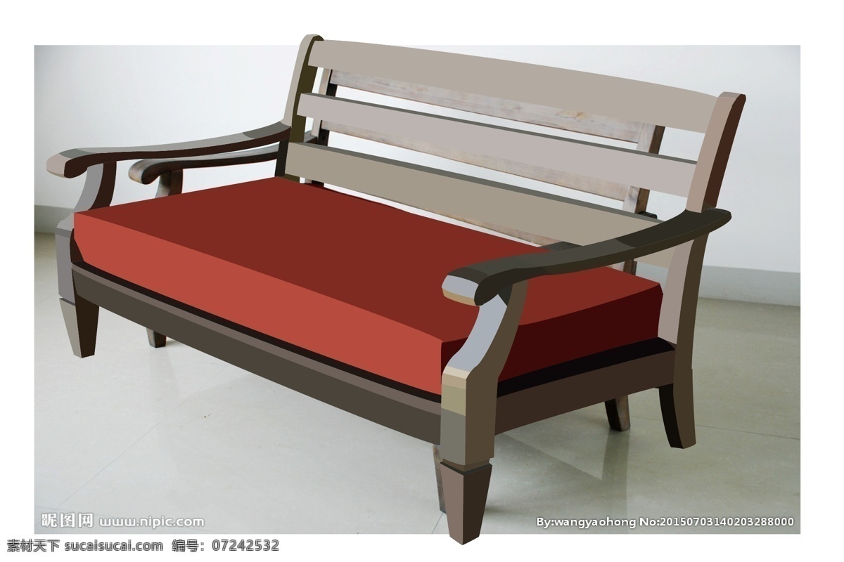 家具 沙发 卡通 插画 红色的沙发 卡通插画 家具插画 简易家具 实木的家具 好看的家具 家居的沙发