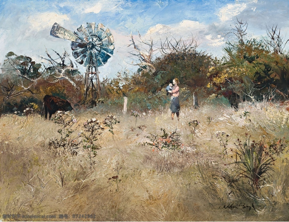 1959 风景 水景 河流 海洋 植物 树木 田园 印象 画派 写实主义 油画 装饰画 landscape autumn boyd arthur 无 框 画 家居装饰素材