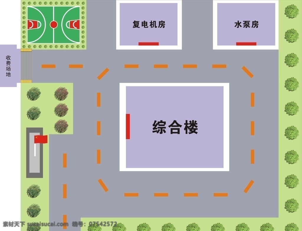单位平面图 区域平面图 平面效果 区域矢量图 地区矢量图 环境设计 效果图
