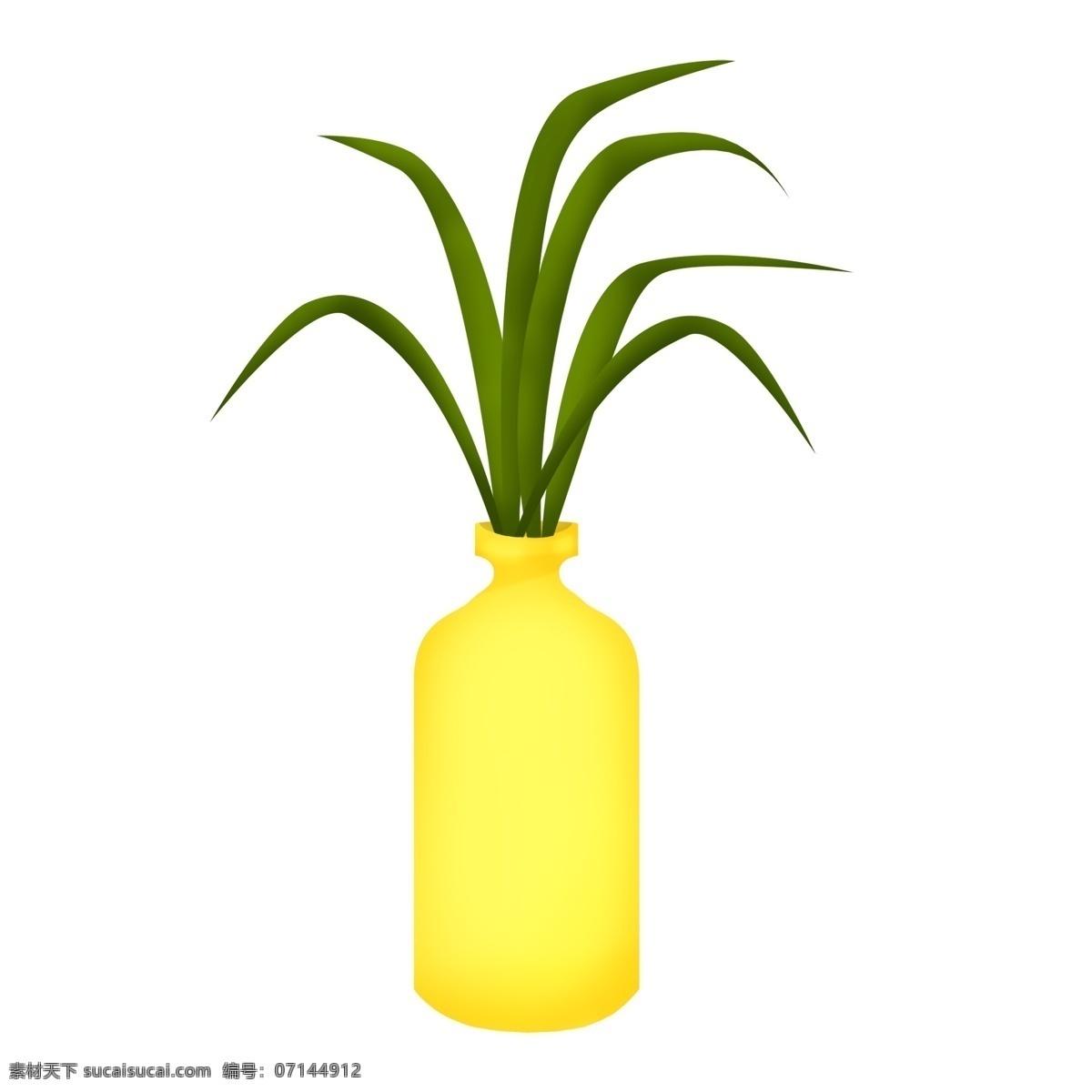 家具家居 黄色 插花 瓶 绿植 软 装 元素 插花瓶 软装元素 植物