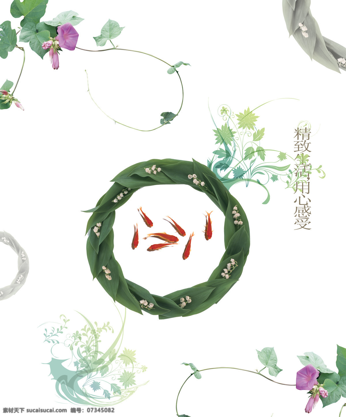 精致生活 画册设计 金鱼 喇叭花 圈圈 移门 其他画册封面