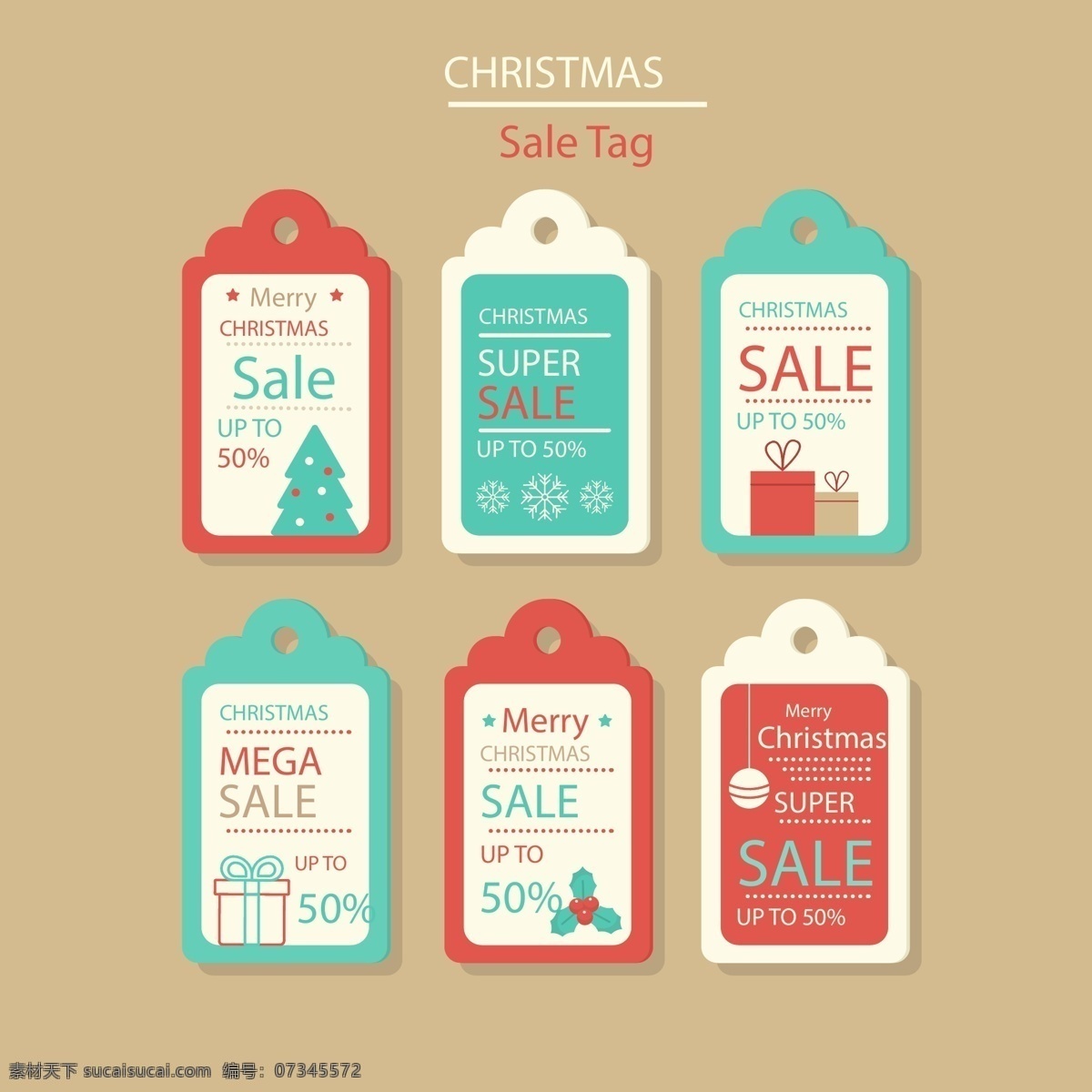蓝色 红色 圣诞 标签 圣诞节 促销 矢量素材 英文 圣诞树 礼物 优惠