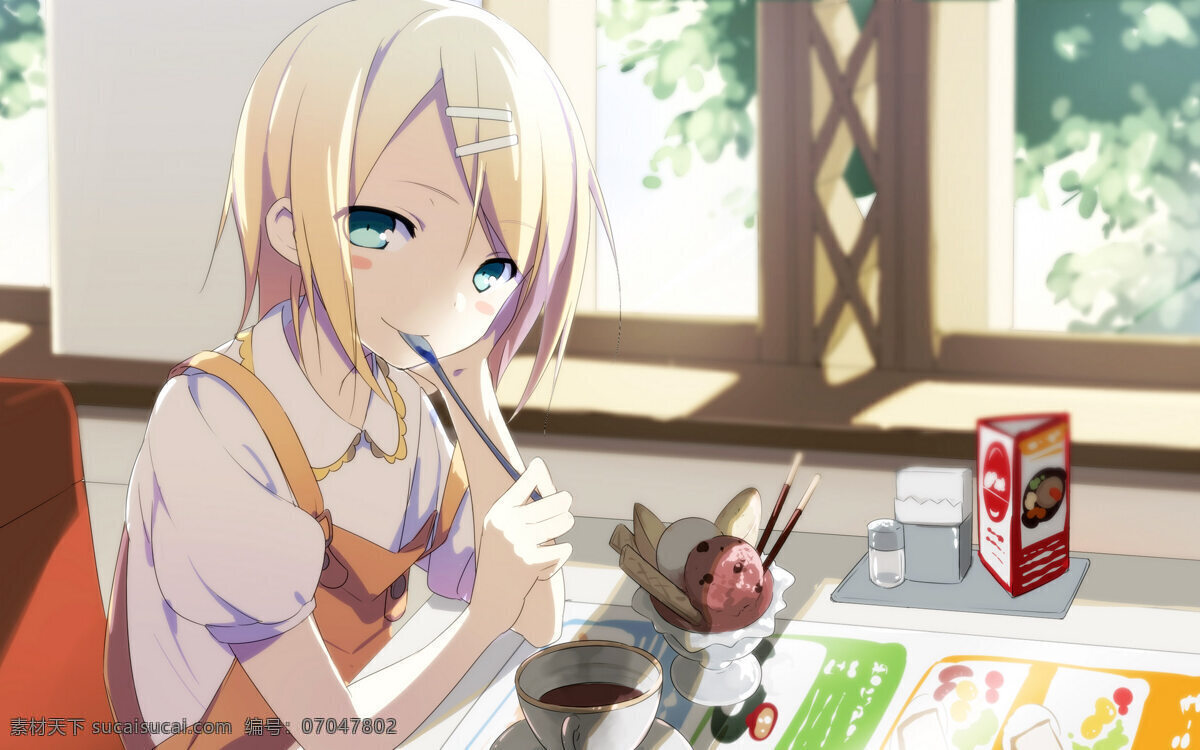 少女 rin 动漫 短发 卡通 可爱
