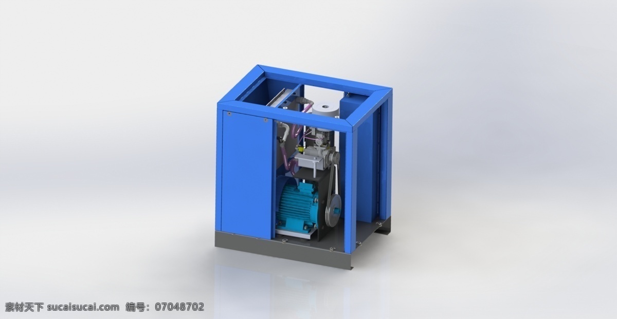 螺杆 压缩机 工业设计 机械设计 3d模型素材 建筑模型