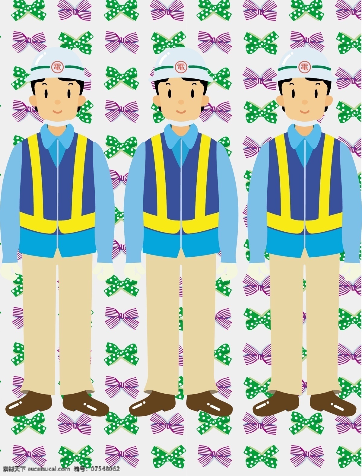 卡通电工 行业人物 各行各业 卡通 漫画 卡通人物 矢量 矢量人物 职业人物 各行各业人物 矢量图库