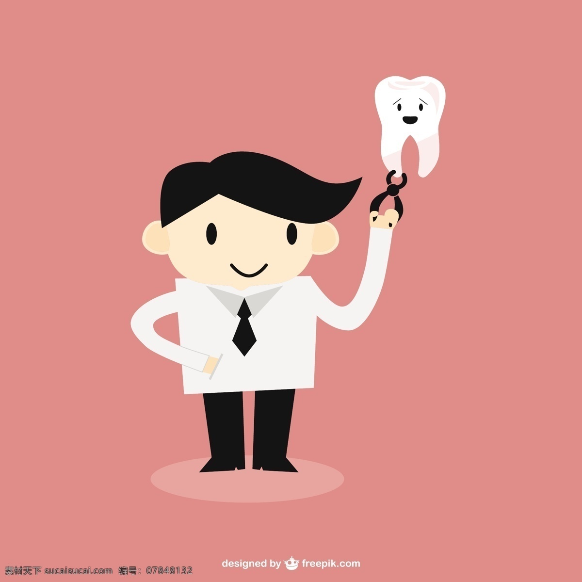 牙医的牙齿 医学 男人 健康 卡通 医生 性格 可爱 牙科 牙医 牙齿 卡通人物 插图 护理 疼痛 医疗 粉色