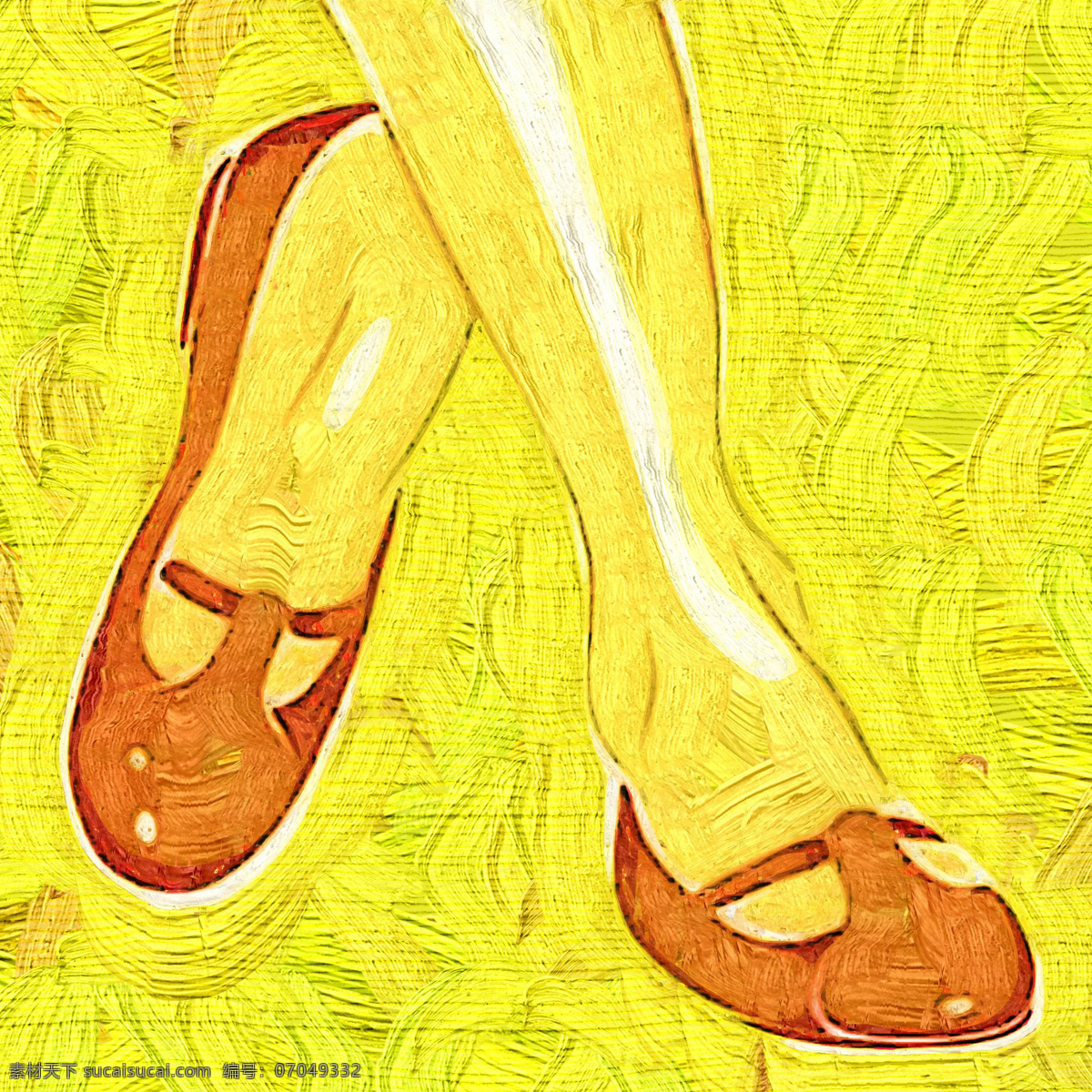 凉鞋 抽象画 绘画 绘画书法 手绘 文化艺术 无框画 油画 装饰画 家居装饰素材