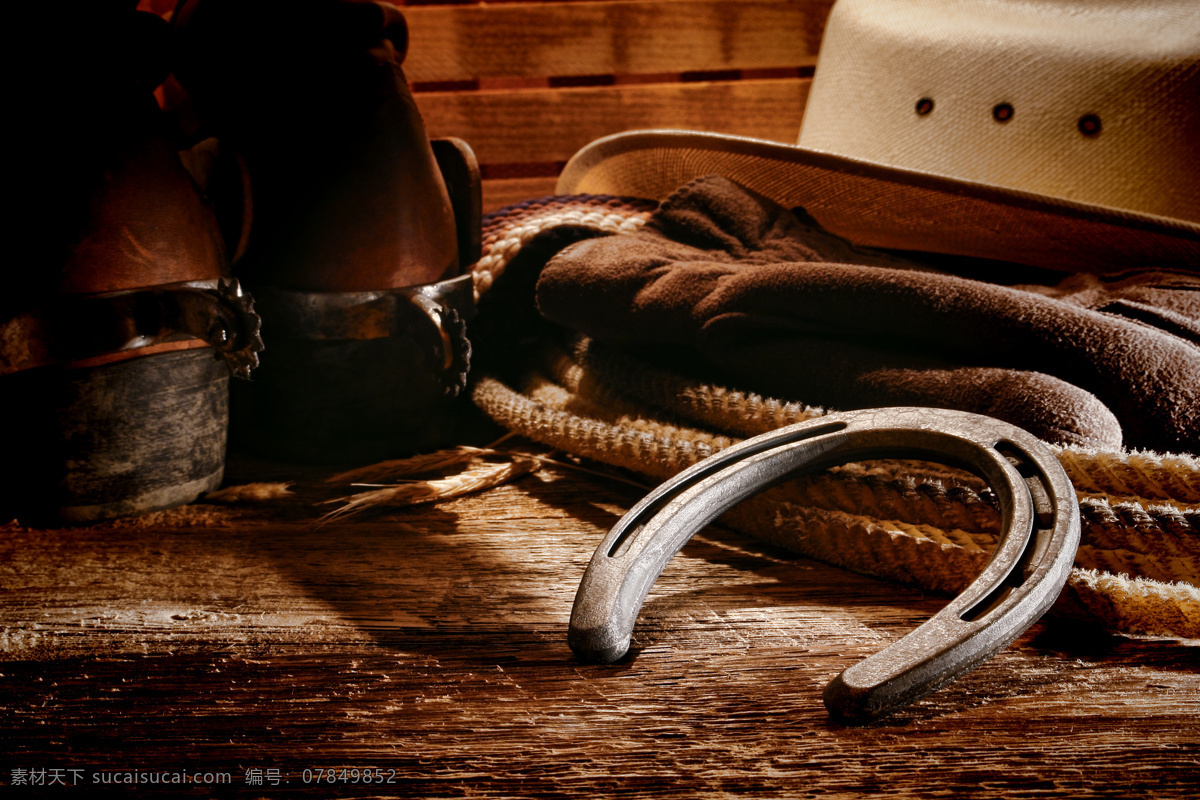 马蹄铁 帽子 马蹄铁和帽子 牛仔 绳子 麻绳 西部牛仔 其他类别 体育运动 生活百科