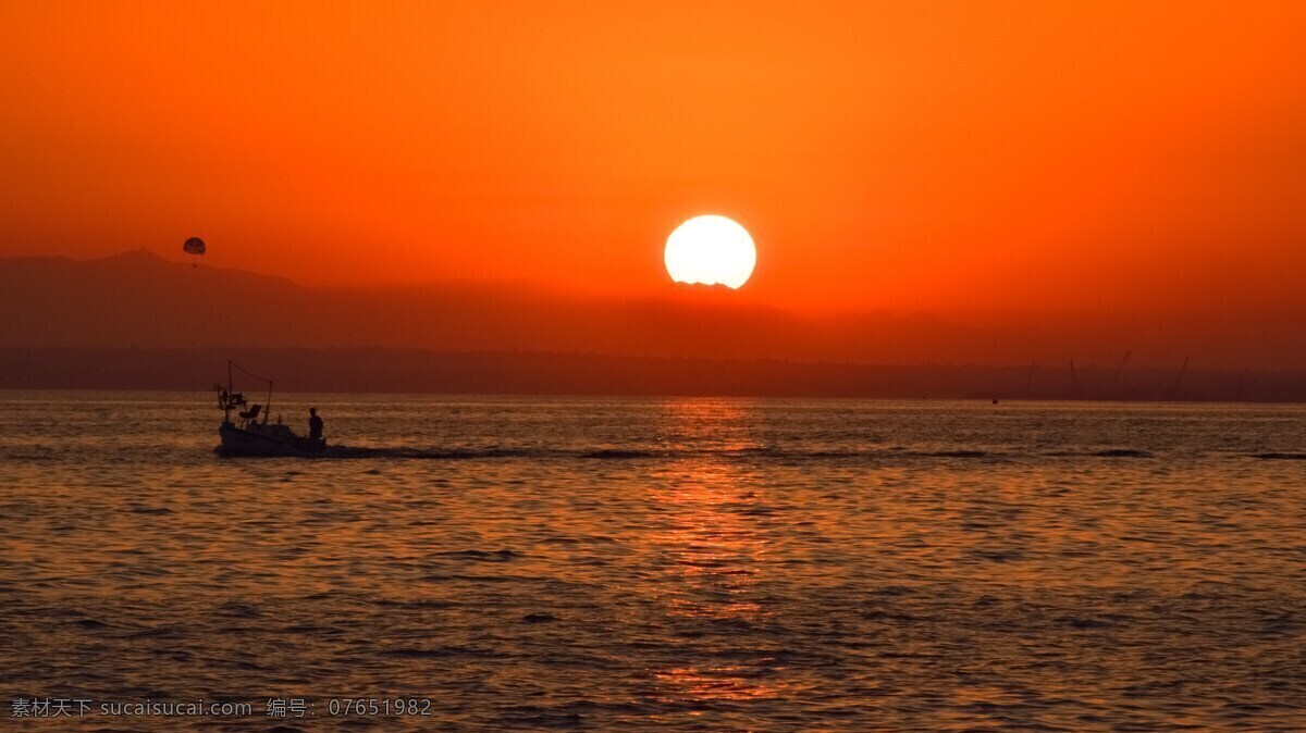 海上美景 大海 夕阳 日暮 黄昏 美景 壮观 多娇江山 自然景观 自然风景