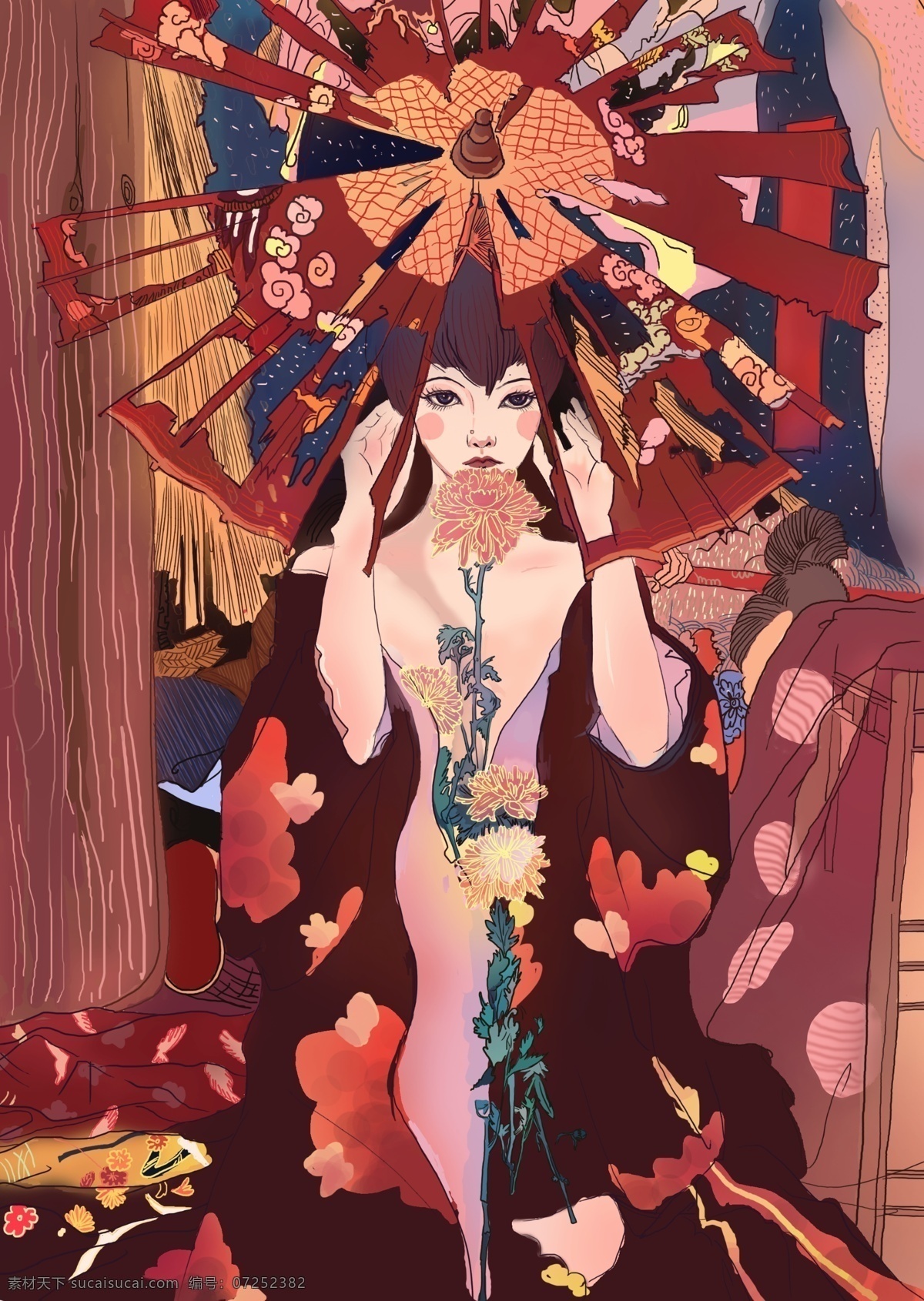 日本 传统 浮世绘 绘画 艺术字 装饰画 精美 仙鹤 美女 手绘 装饰 复古 图案 风景 海浪 山脉 富士山 文化艺术 绘画书法