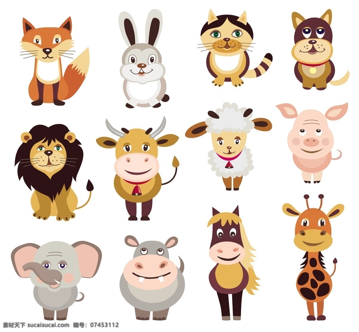 卡通动物 漫画动物 插画 eps格式 生物世界 野生动物