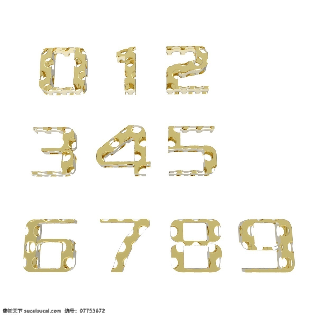 3d 立体 免 扣 几何 数字 3d免扣数字 版 免扣三位数字 数字立体 数字3d 三维建模数字