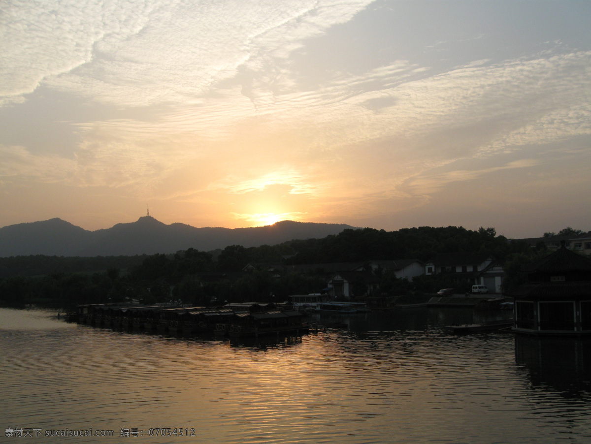 夕阳西下 风景 杭州 旅游摄影 摄影图 茅家埠小景 杭州旅游 风景图片 生活 旅游餐饮