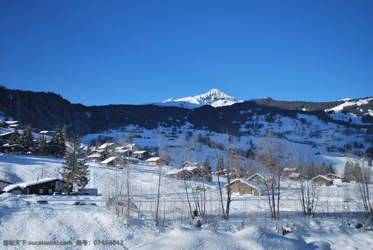 阿尔卑斯山 美景 白雪 积雪 蓝天 瑞士 雪山 雪松 蓝天下的雪山 雪山峰 风景 生活 旅游餐饮