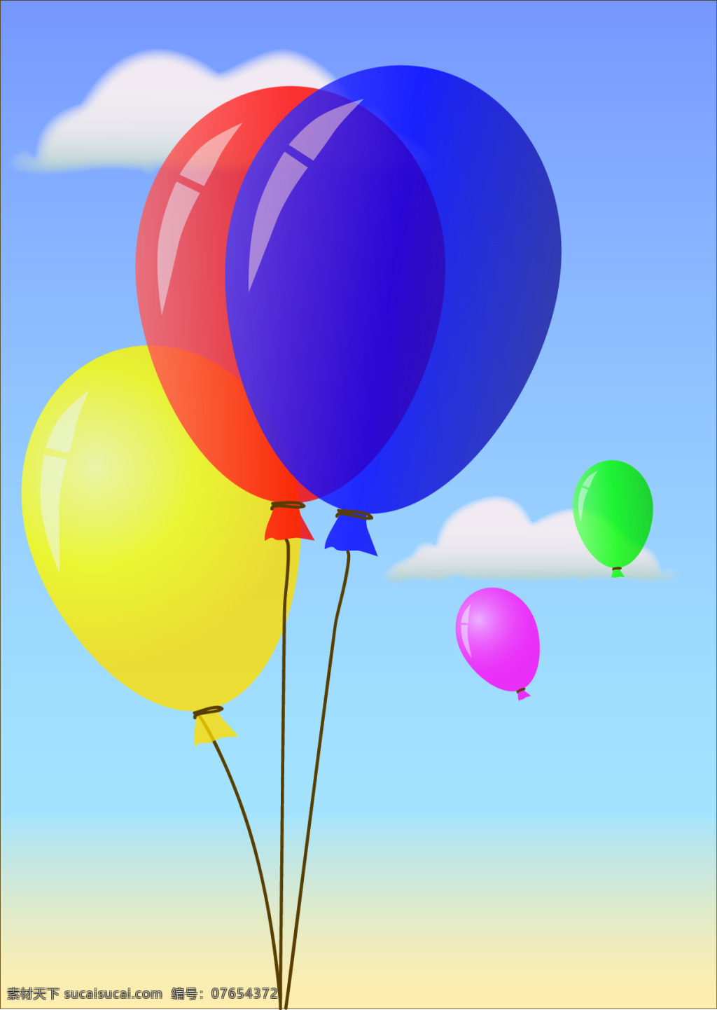 卡通 气球 卡通气球 天空 矢量气球