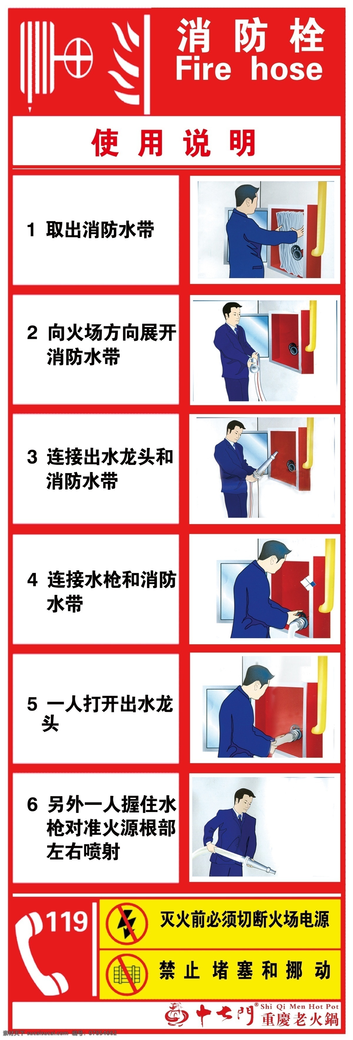 消防栓 使用说明 灭火器说明 标识 消防知识
