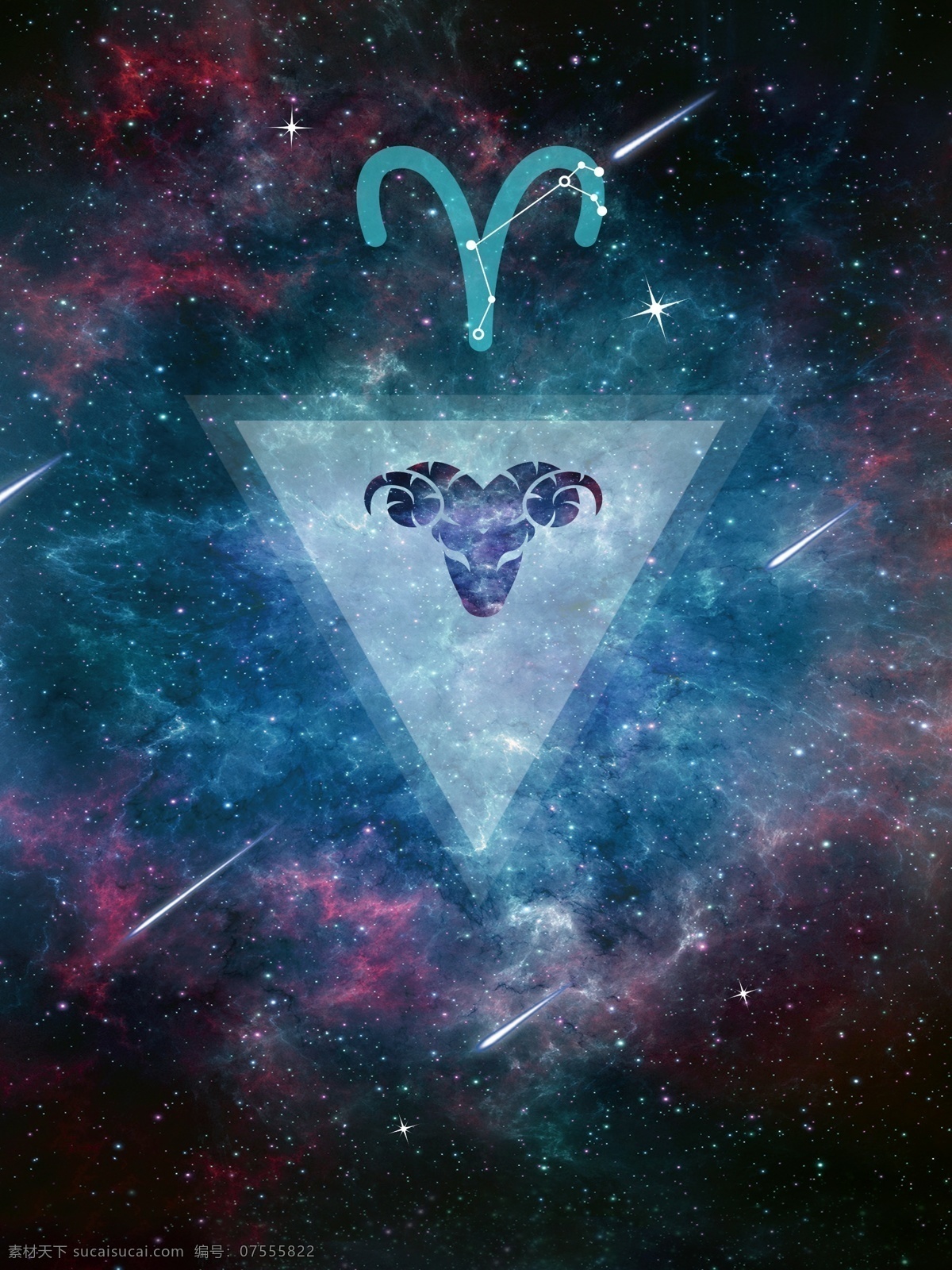 创意 星空 广告 背景 蓝色 三角形 星座 银色