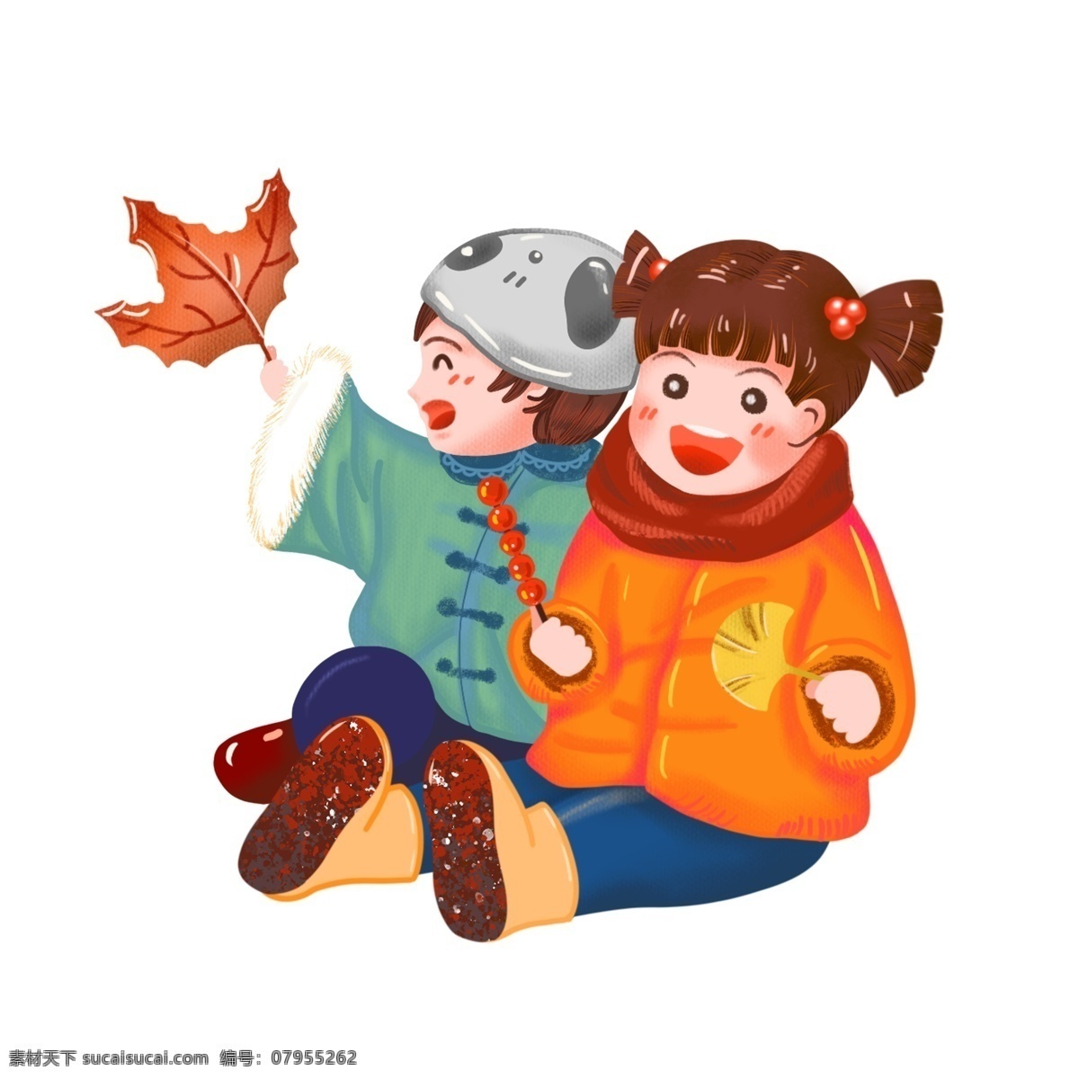 唯美 秋意 凉 插画 金黄色 落叶 小女孩 秋冬 糖葫芦 秋意凉 秋意凉念悠长 秋季插画 秋 秋天 秋天插画 你好秋天 秋天落叶 金秋 女孩 少女 手绘女孩 人物 秋季 秋分 秋分插画 手绘 玩耍 冬装