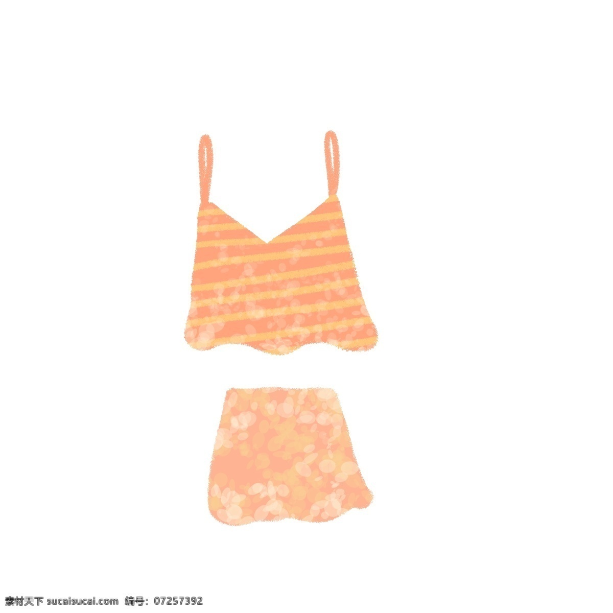 夏日 清爽 比基尼 橙色 清凉 夏天 海滩 衣服