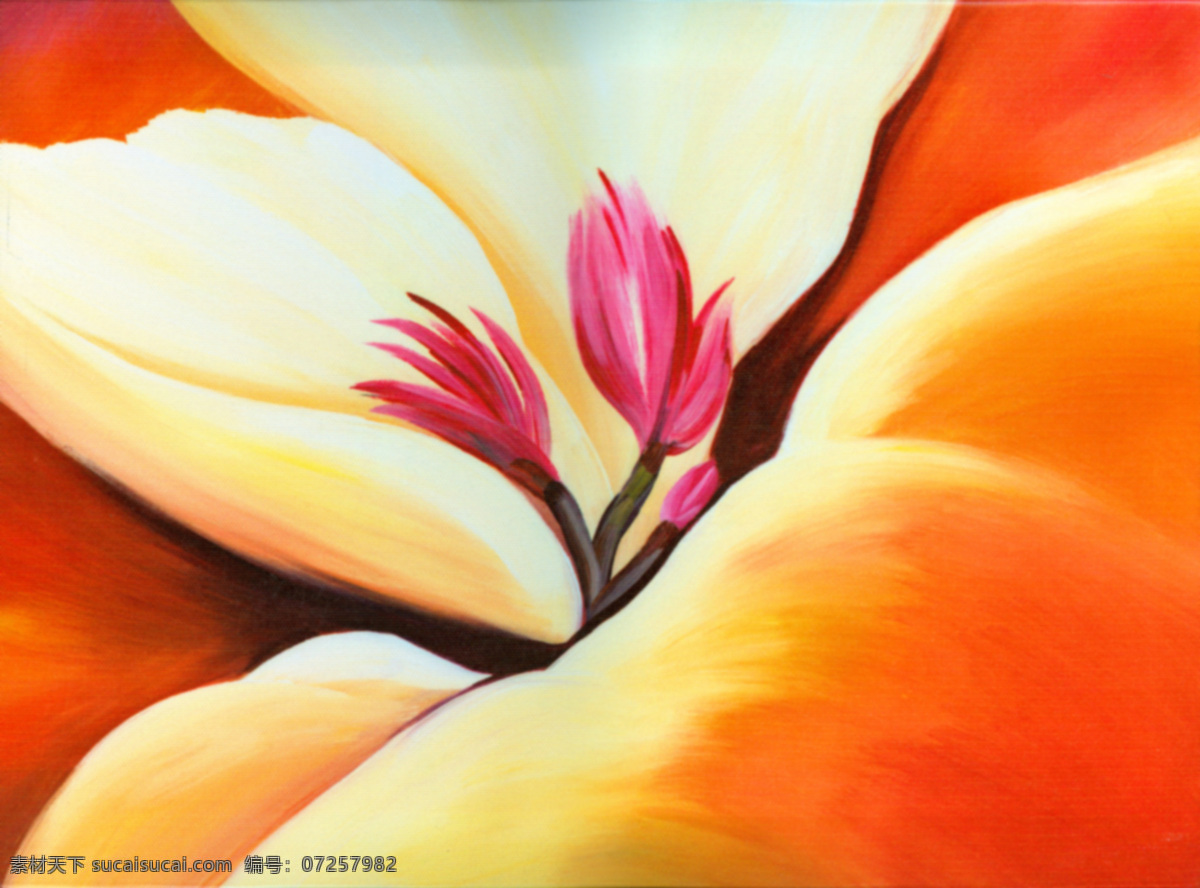 漂亮 花卉 无 框 画 无框画 装饰画 油画 花 壁画 挂画 墙画 挂板 绘画书法 文化艺术 书画文字 橙色