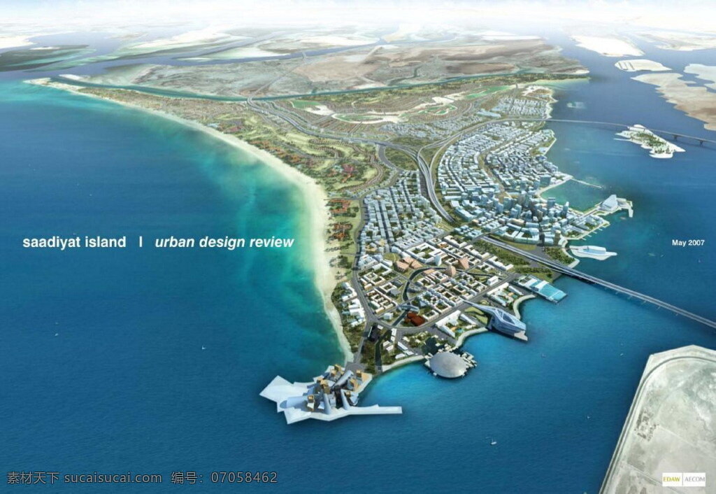 saadiyat island urban design 萨迪 亚特 岛城 市 edaw 园林 景观 方案文本 滨 水 规划 白色