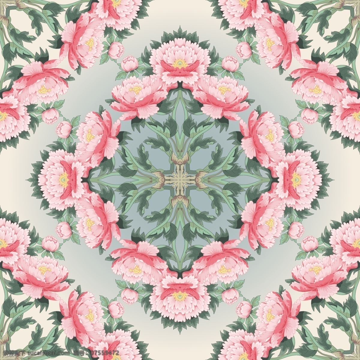 复古 中国 风 牡丹花 图形 花纹 vi 矢量 手绘 水彩 插画 邀请卡 宣传页 粉色 中国风 背景 填充 包装 卡片封面 高清