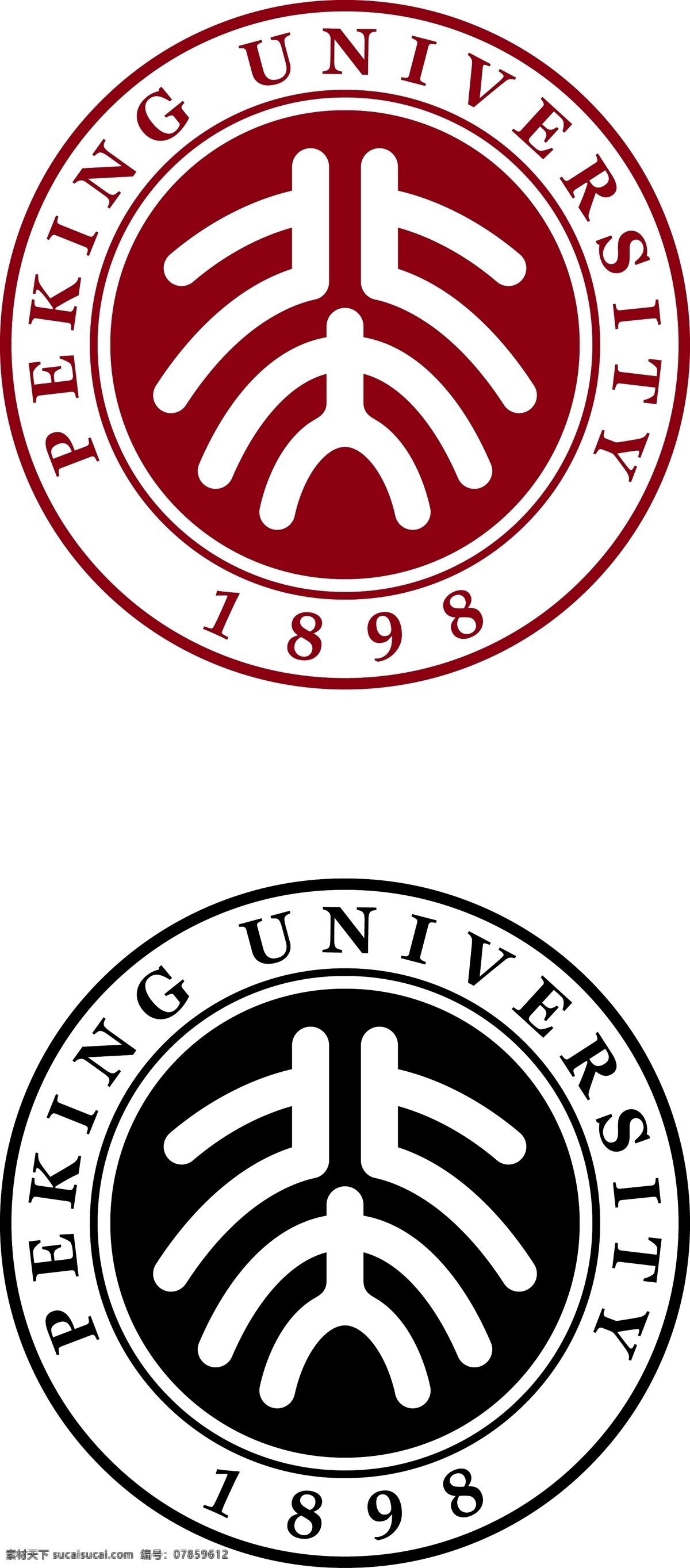 北京大学 校徽 矢量图 logo 北大 标识标志图标 矢量