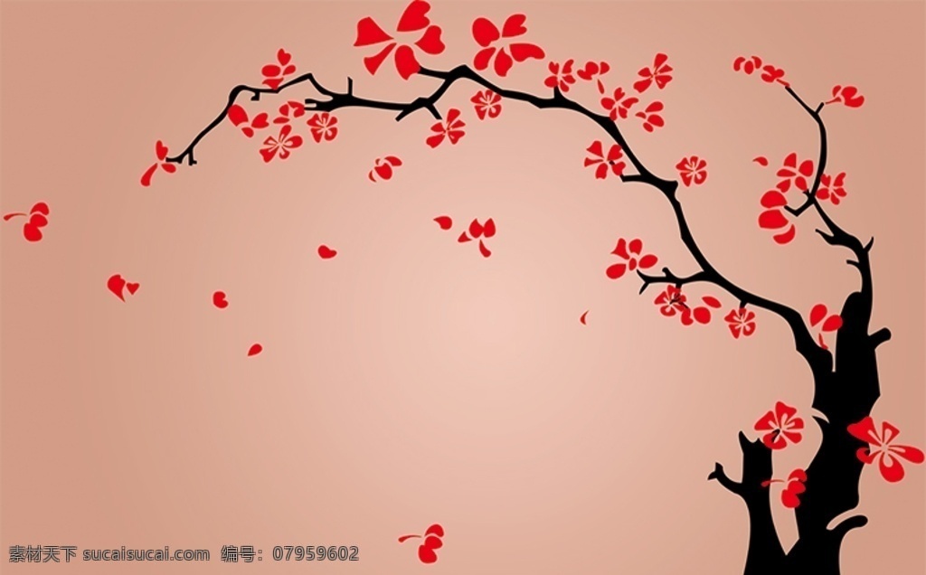 梅花 树枝 电视 背景 墙 现代简约 简约背景墙 简约客厅 中式客厅 客厅装修 客厅沙发墙 客厅背景墙 中式背景墙 红花 卧室 共享作品 分层