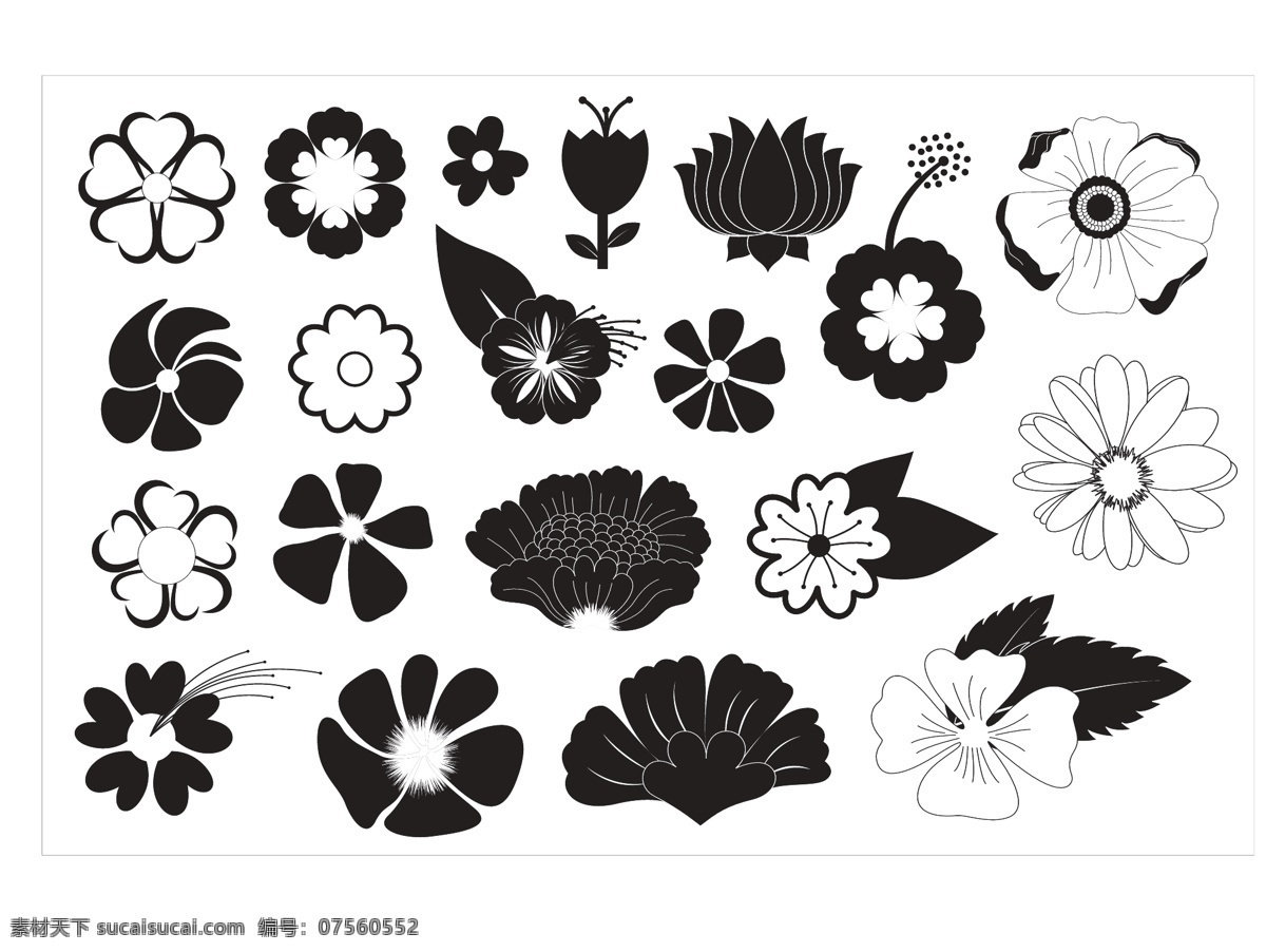 花朵免费下载 潮流 花朵 中国风 矢量图 其他矢量图