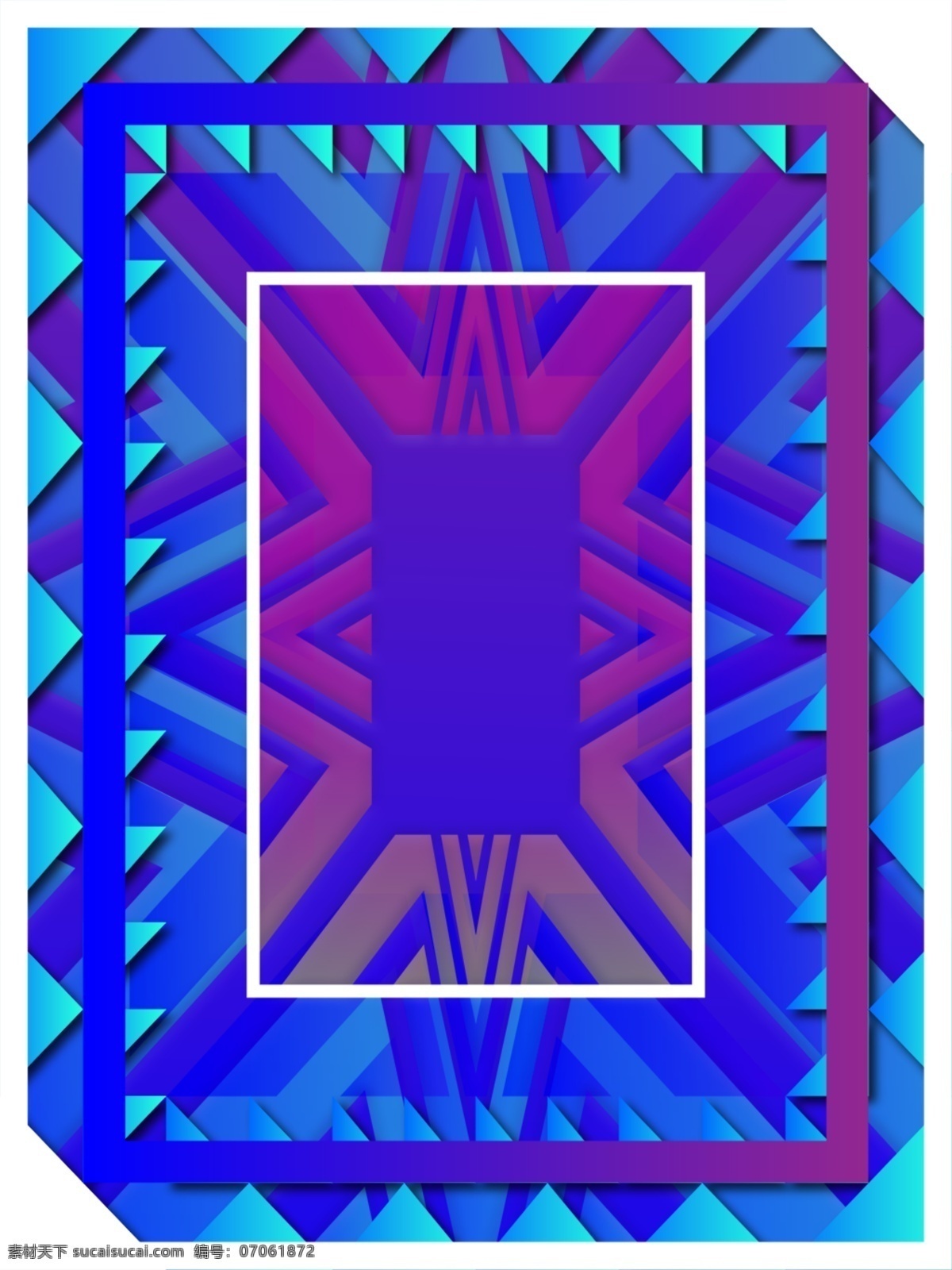 紫色 几何 三角 渐变 质感 广告 背景 蓝色 边框 不规则形 促销背景