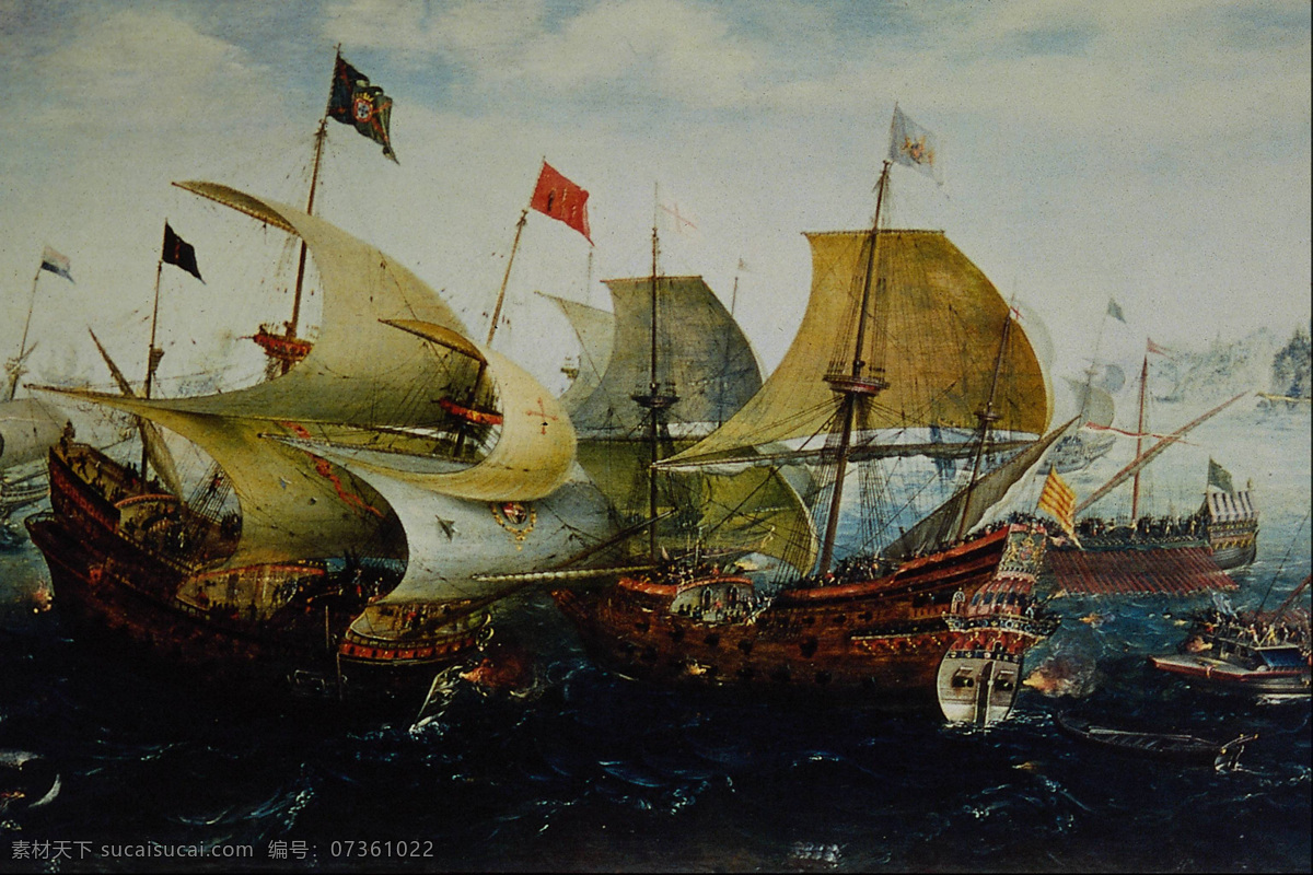 传世名画 船 船帆 打仗 大海 帆船 海军 海水 传世 名画 设计素材 模板下载 舰队 军舰 军队 战争 水战 油画 画作 艺术 艺术品 名作 绘画书法 文化艺术 装饰素材