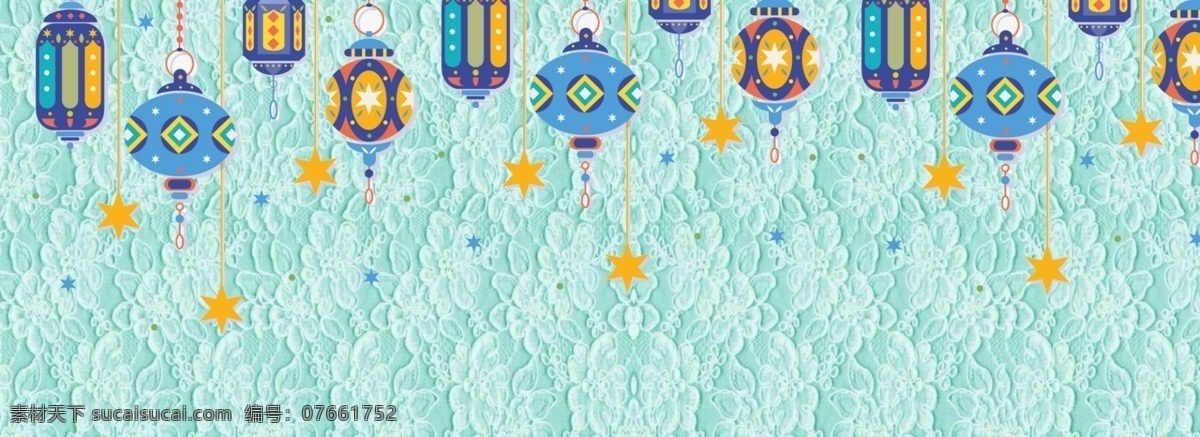 平面设计 蓝色 banner 背景 展板背景 海报 灯笼 元宵节 纹理