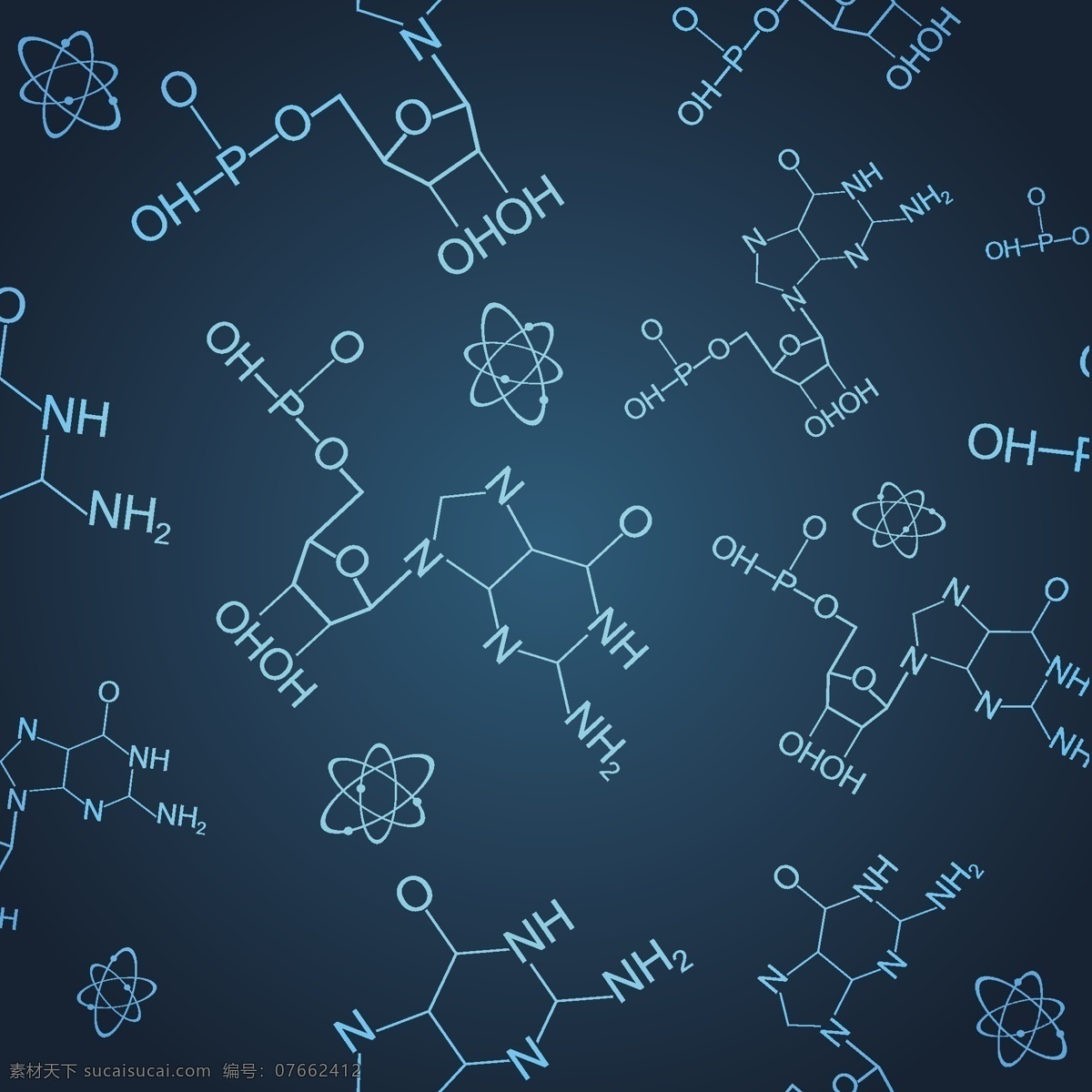 化学 分子 结构式 背景 科学 分子结构式 科学研究 现代科技 办公学习 生活百科 矢量素材 青色 天蓝色